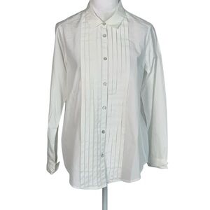 NWOT Sundance Women’s Small White Dress Shirt Blouse with Pintuck Details